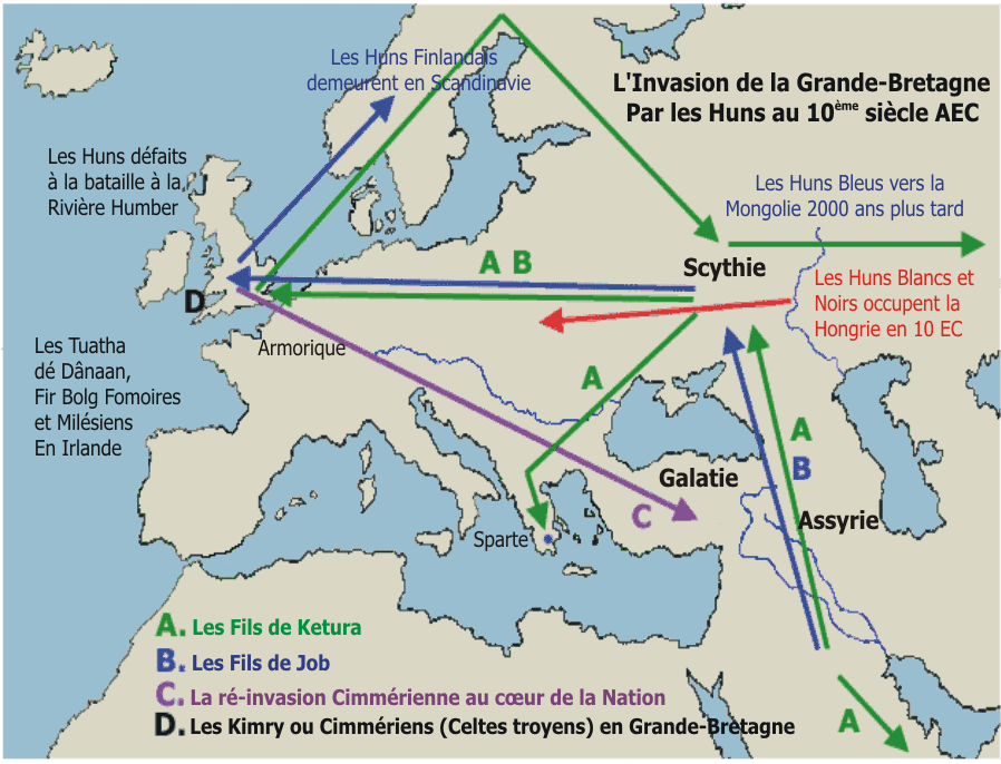 L'invasion par les Huns de la Grande Bretagne